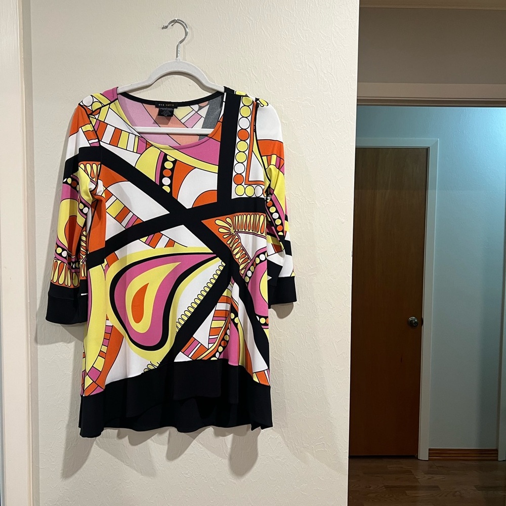 Eva Varro Multicolor Geometric Tunic